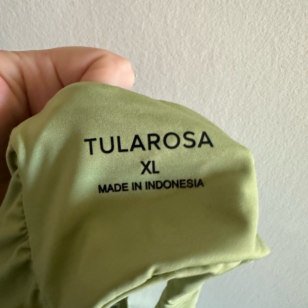 Tularosa Green Moss Luella Bead Accent Bikini Top size XL EUC - Picture 9 of 9